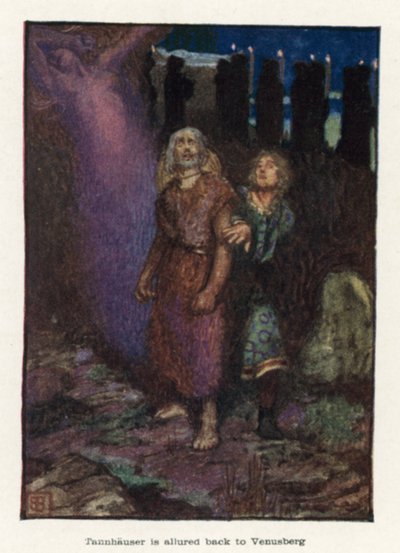 Tannhäuser est attiré de nouveau au Venusberg - John Byam Liston Shaw